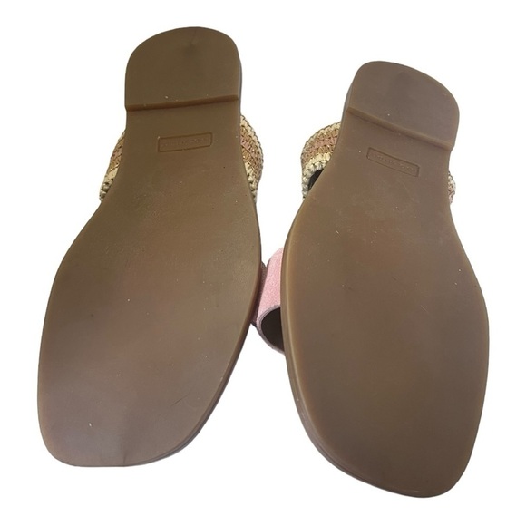 MILA PAOLI Made in Italy Double-Band Slingback Sandals Pink Tan Womens 8 - Picture 8 of 13